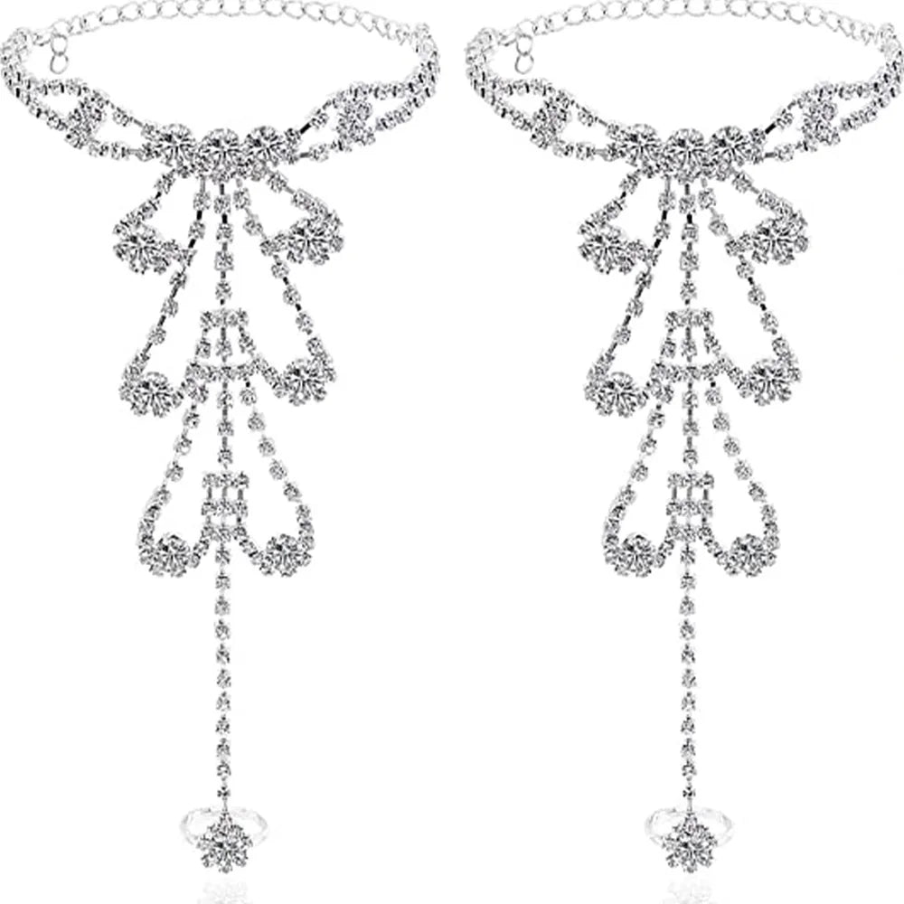 Fashion Evil Eye Rhinestone Anklet Chain