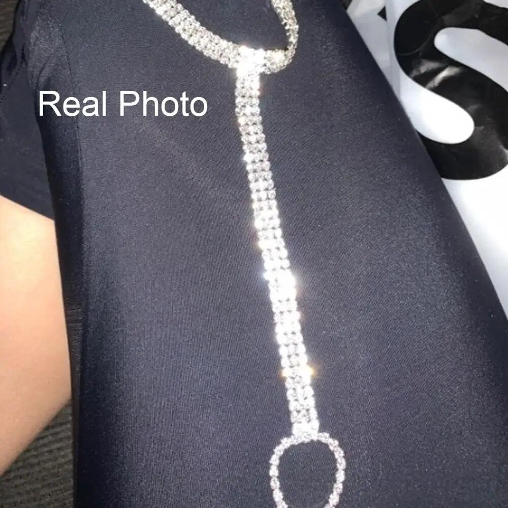 Stretch Ankle Bracelet, Bohemian Rhinestone Toe Ring Jewelry.