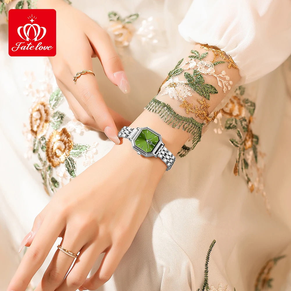 Square Dial Fashion Stainless steel Watch for Women