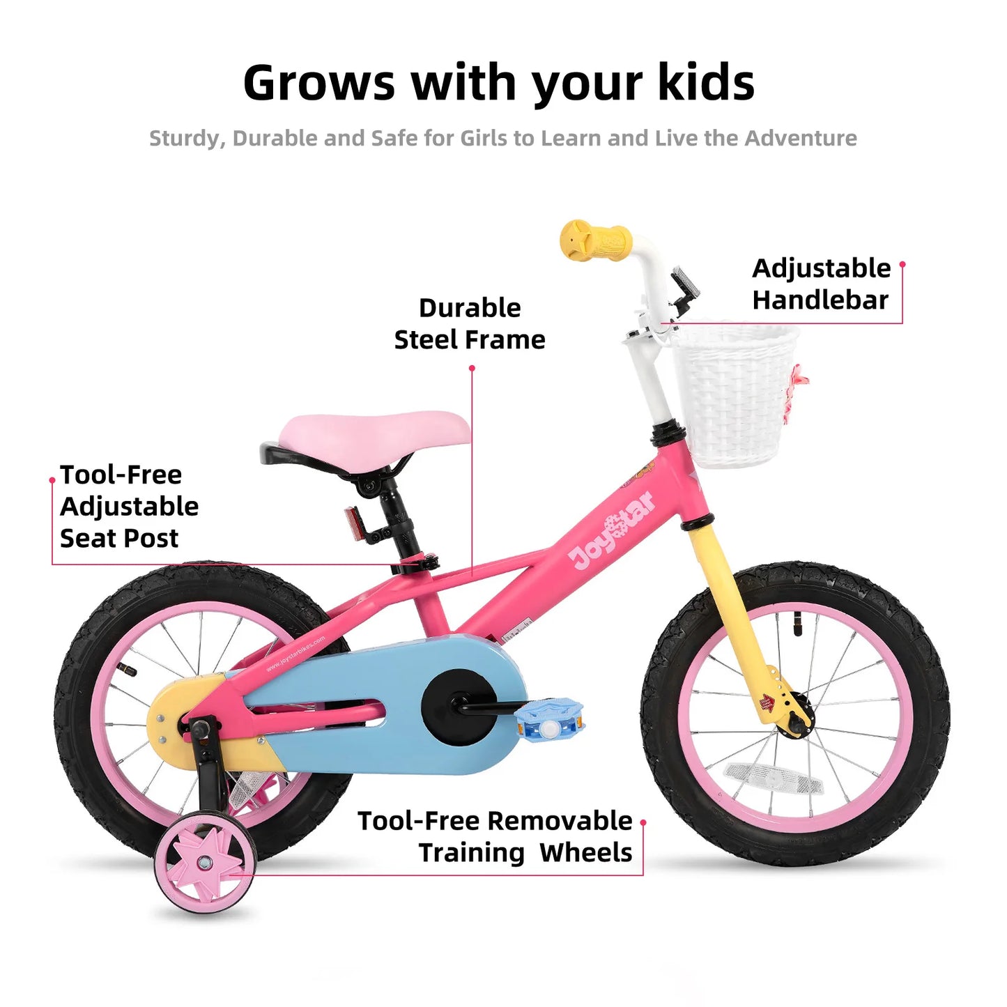Kids Bicycle, Ages 3-9 Years, Multiple Colors