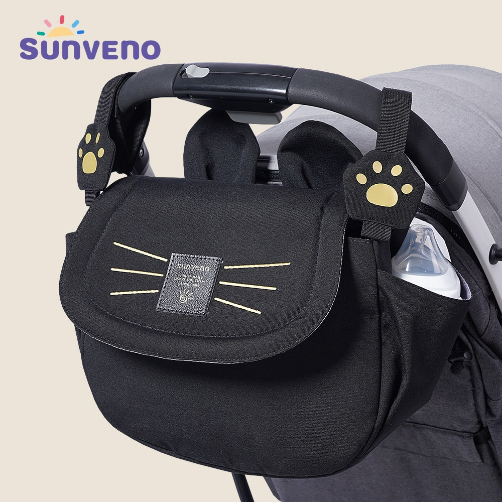Cat Diaper Bag Large Capacity Universal Stroller Organizer