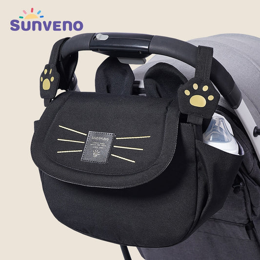 Cat Diaper Bag Large Capacity Universal Stroller Organizer