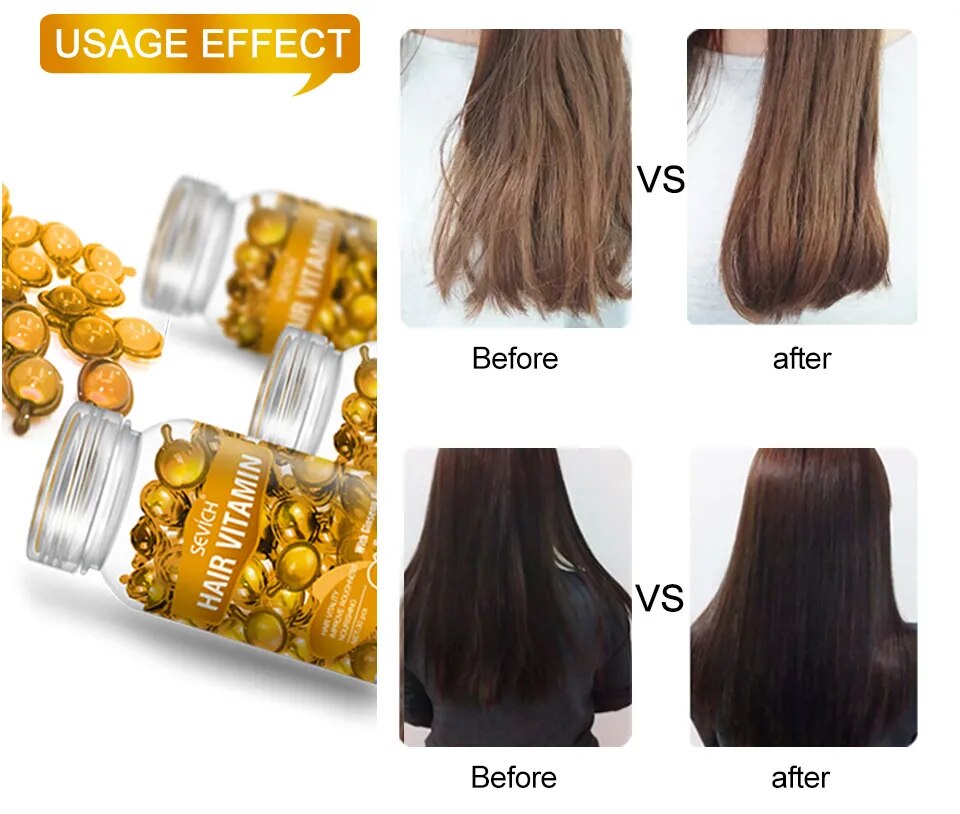 Vitamin Capsule 30pcs/bottle Keratin Damaged Hair Repair