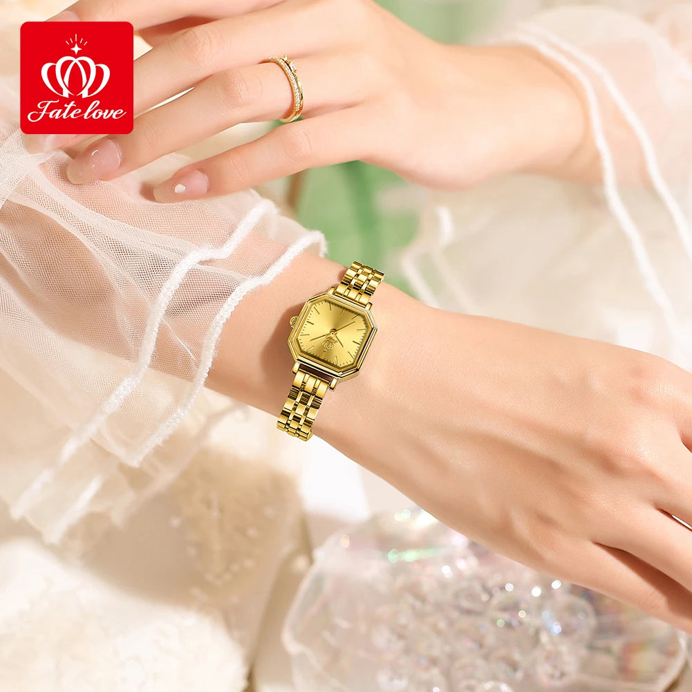 Square Dial Fashion Stainless steel Watch for Women