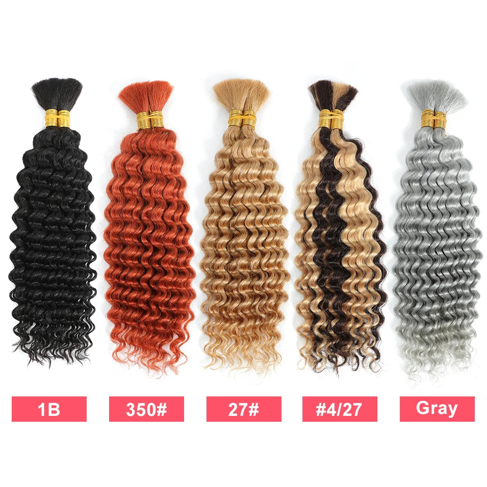 Deep Wave Human Hair Bundles for Boho Braids