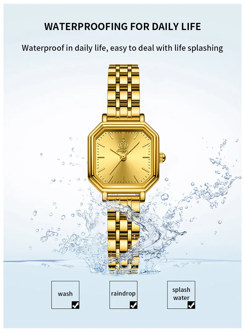 Square Dial Fashion Stainless steel Watch for Women