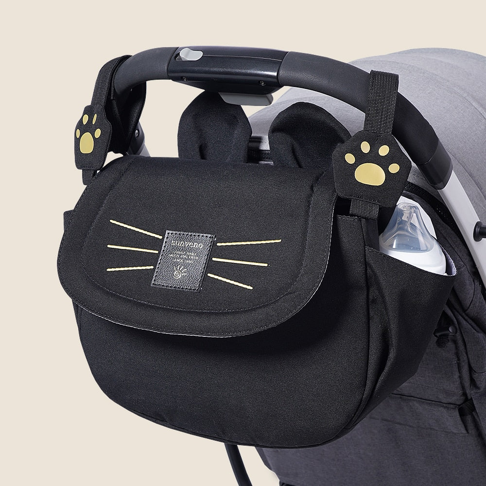 Cat Diaper Bag Large Capacity Universal Stroller Organizer