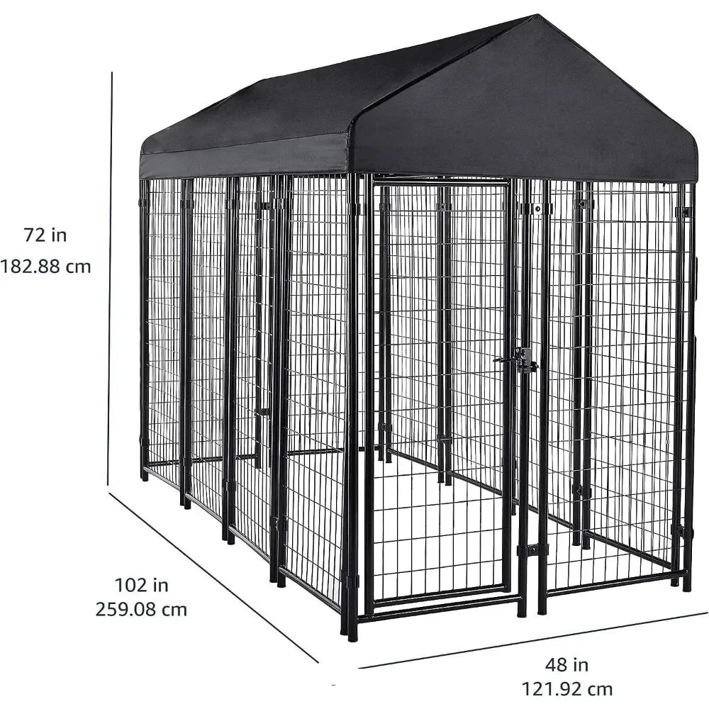 Large Outdoor Black Pet Welded Rectangular Wire Crate
