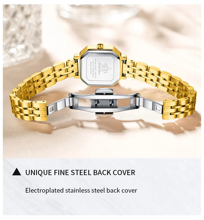 Square Dial Fashion Stainless steel Watch for Women