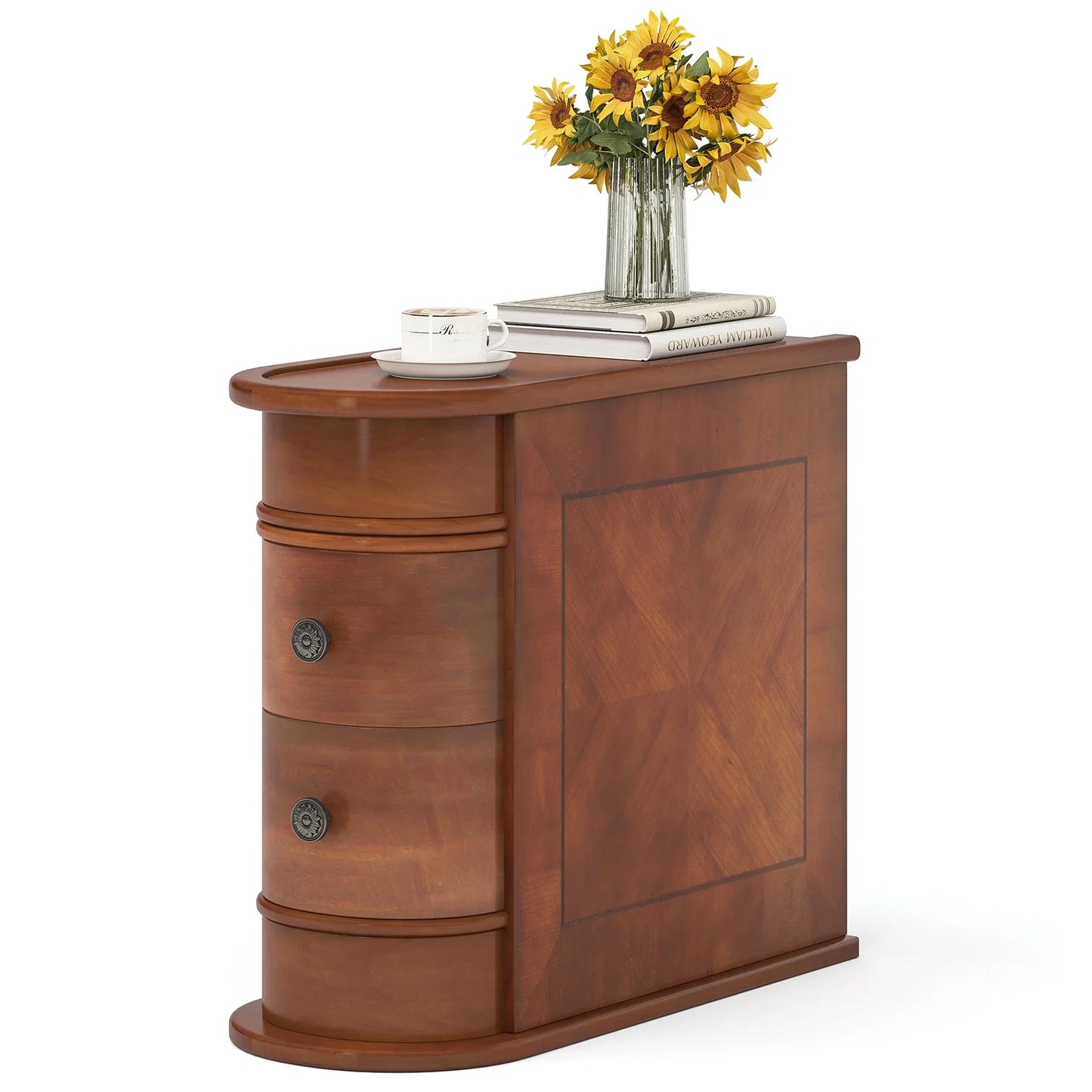 Solid Wood Narrow End Table
