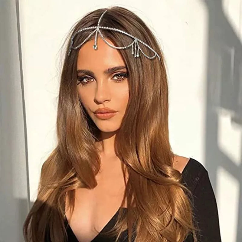 Bling Forehead/Headpiece Rhinestone Chain Jewelry