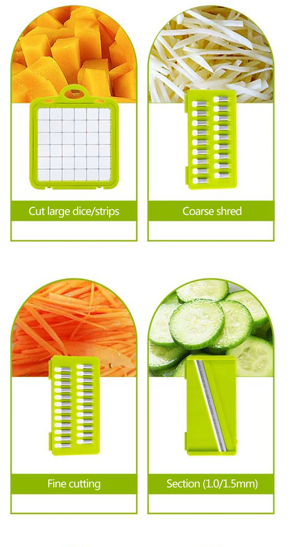 Multifunctional Vegetable - Fruit Slicer, Potato Peeler, Carrot Grater