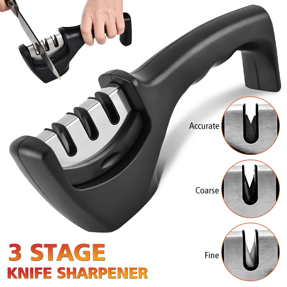 Handheld Multi-function 3 Stages Knife Sharpener