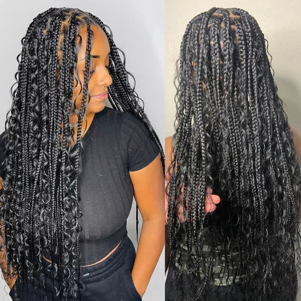 Deep Wave Human Hair Bundles for Boho Braids