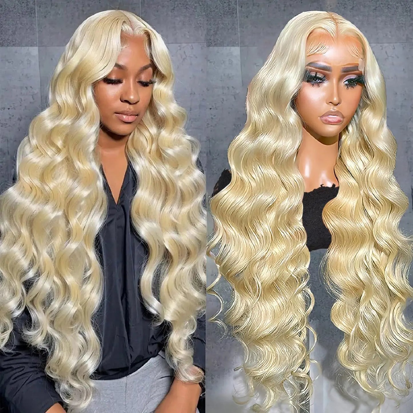 613 Blonde Body Wave Lace Frontal Glueless Wigs