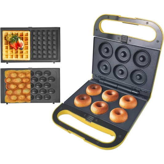 3 Interchangeable Plates for Doughnut, Waffle or Eggette
