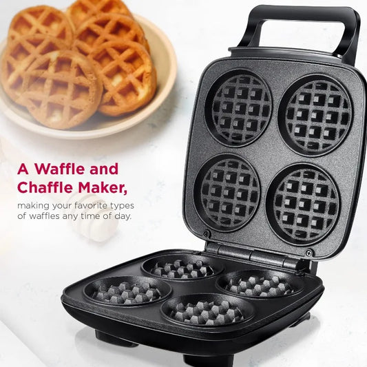 Waffle & Chaffle Maker With Deep Plates