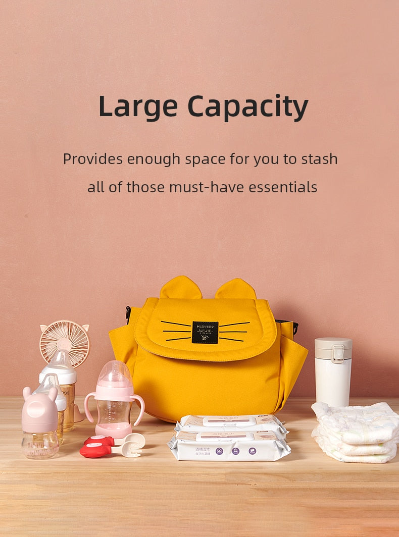 Cat Diaper Bag Large Capacity Universal Stroller Organizer
