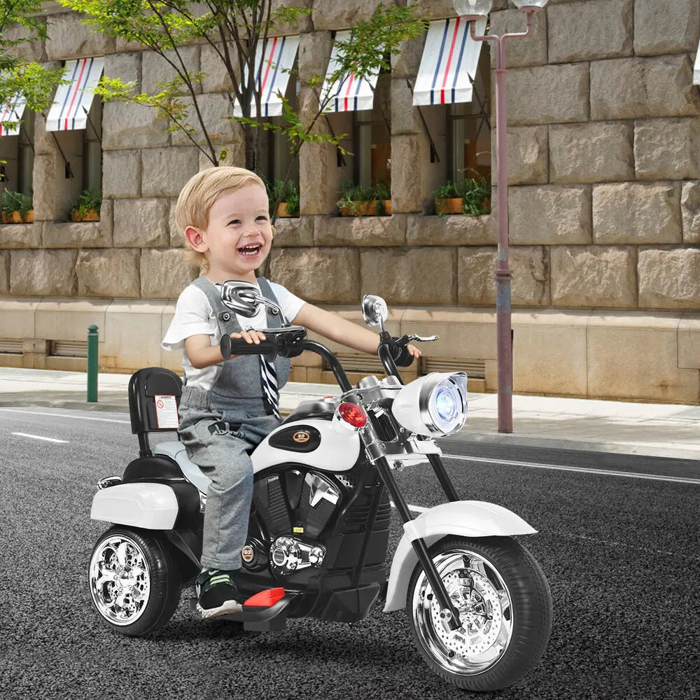 6V Kids Chopper Motorcycle 3-Wheel Trike with Headlight