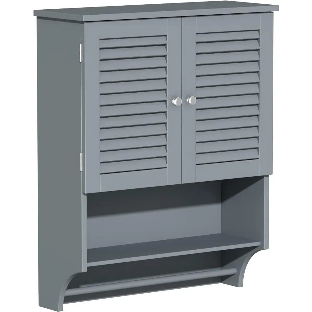 Storage Cabinet for Bathroom, 2 Doors, Space Saver