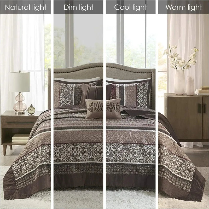 Reversible Quilted Bedspread Set