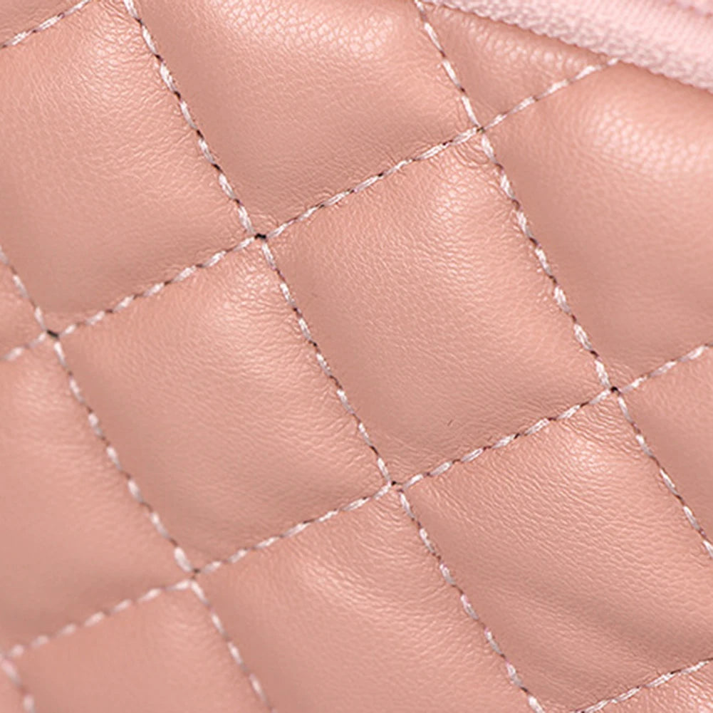 Quilted Cosmetic PU Leather Makeup Case
