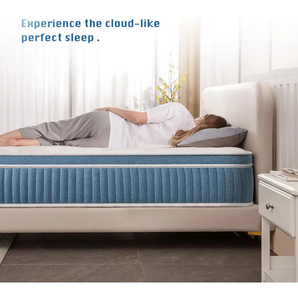 Hybrid Mattress in a Box With Gel Foam