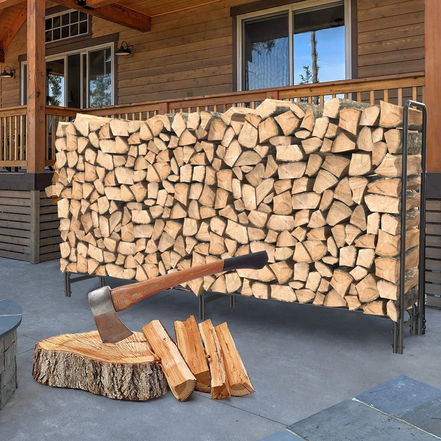 Heavy Duty Outdoor Fire Wood Log Rack