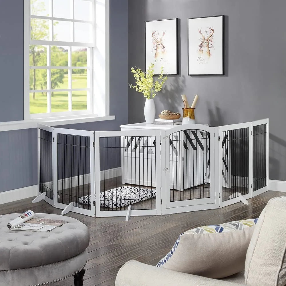 Extra Wide Free Standing Dog Gate and Playpen