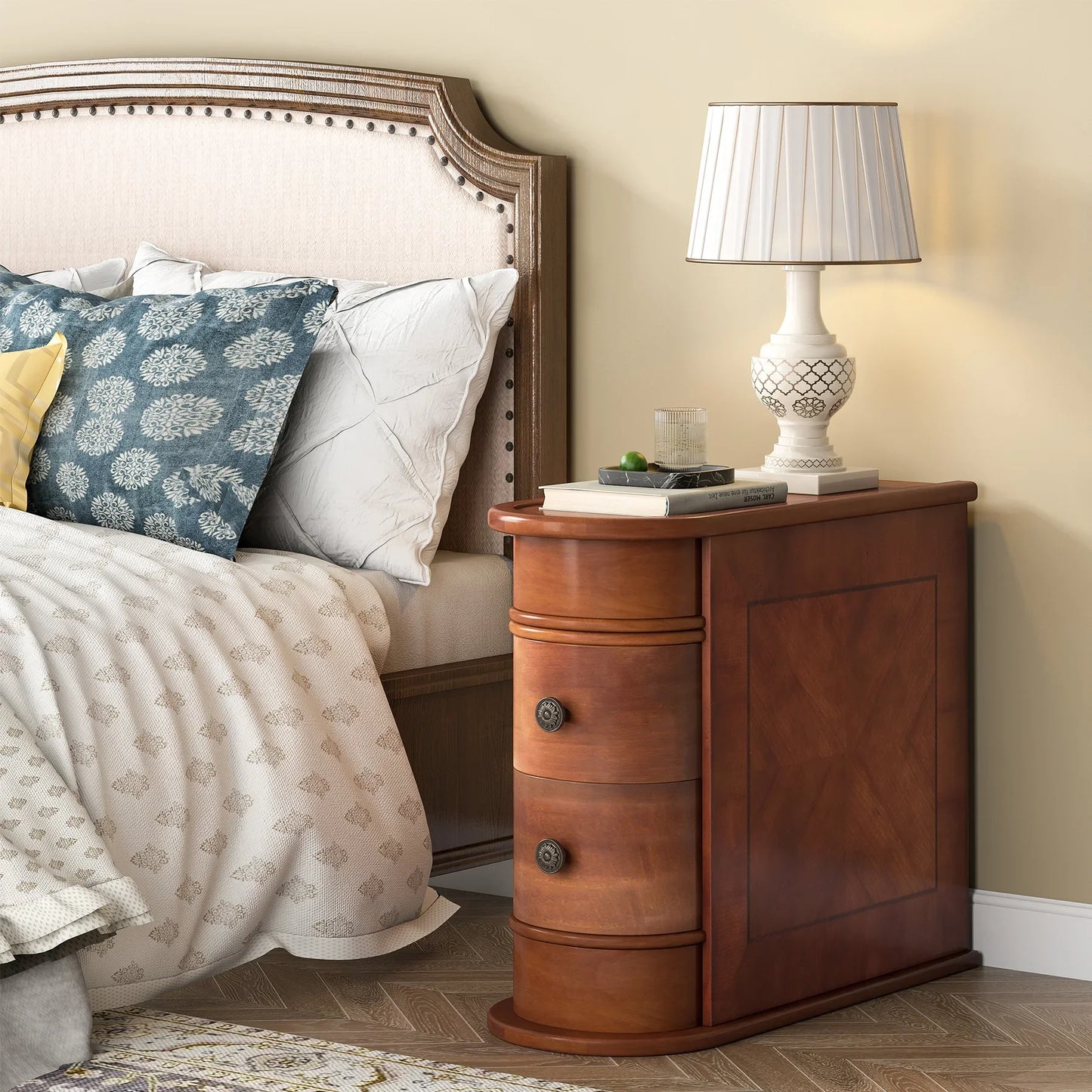 Solid Wood Narrow End Table