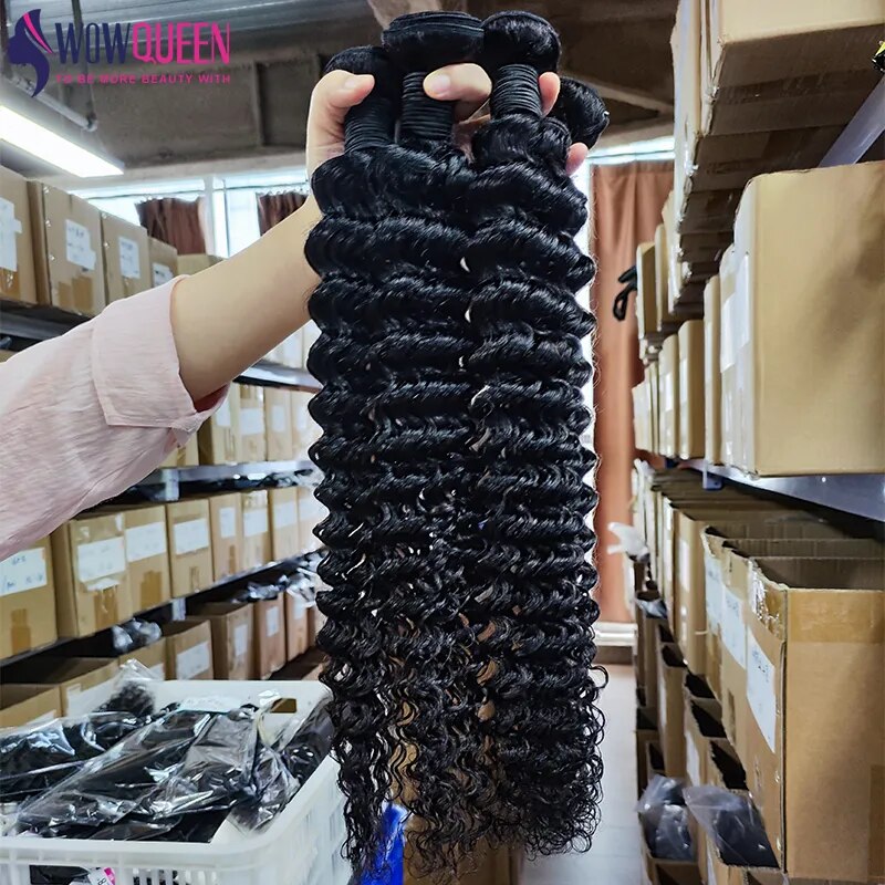 Deep Wave Bundles Human Brazilian Raw Hair Bundles