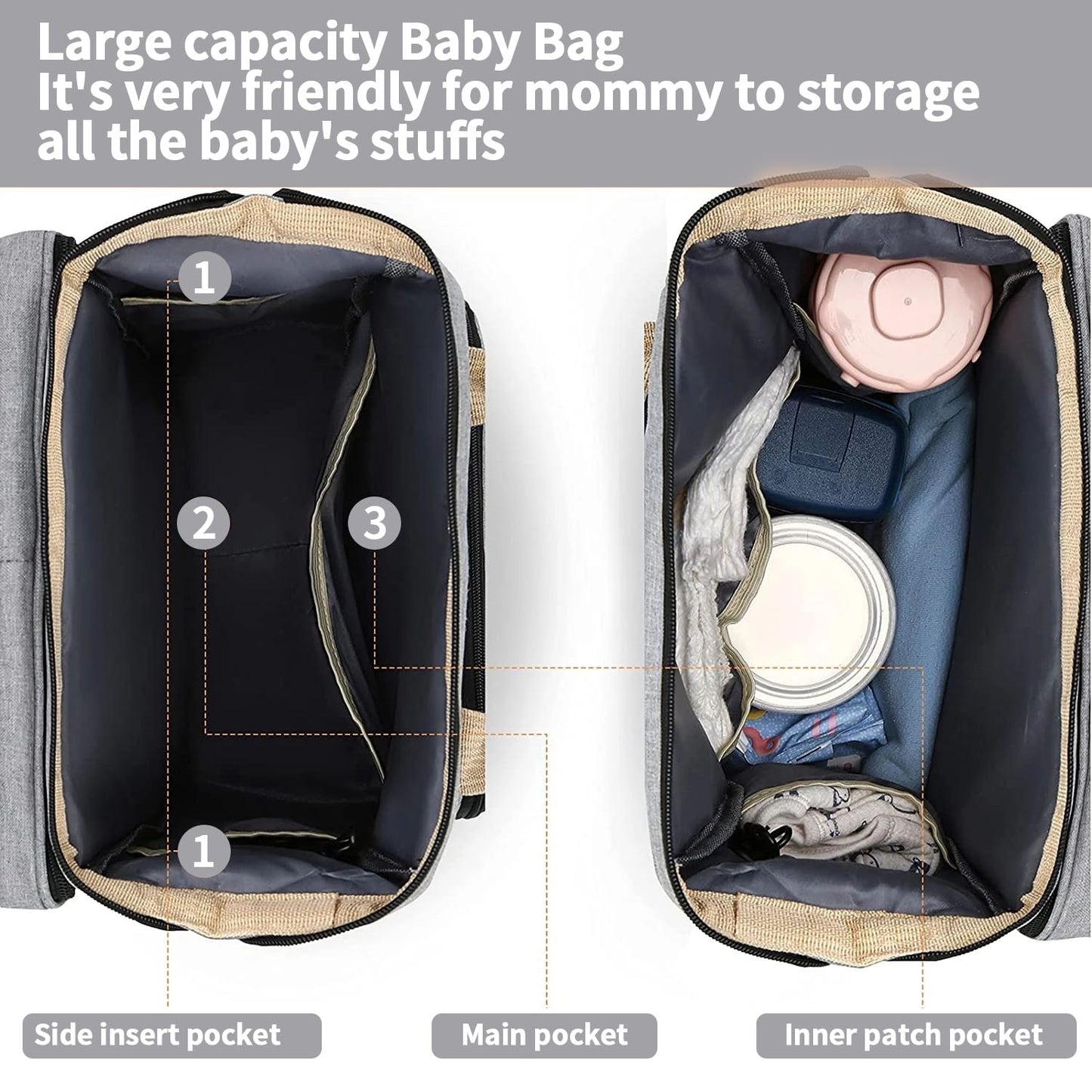 Diaper Bag Maternity Backpack Crib Changing Table
