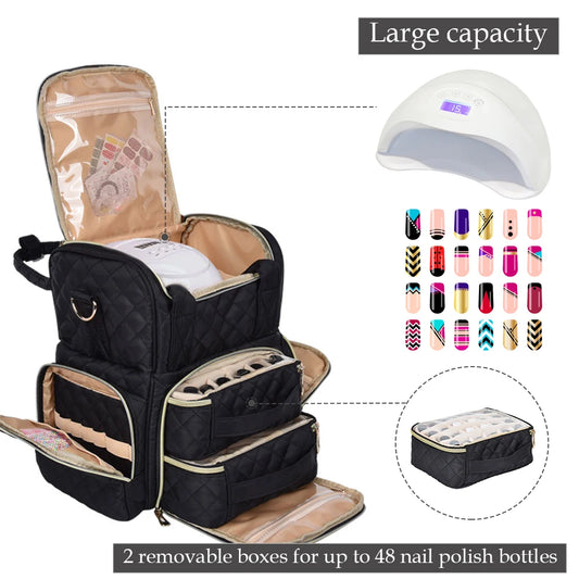 Portable Large Capacity Cosmetic And Nail Polish Organizer