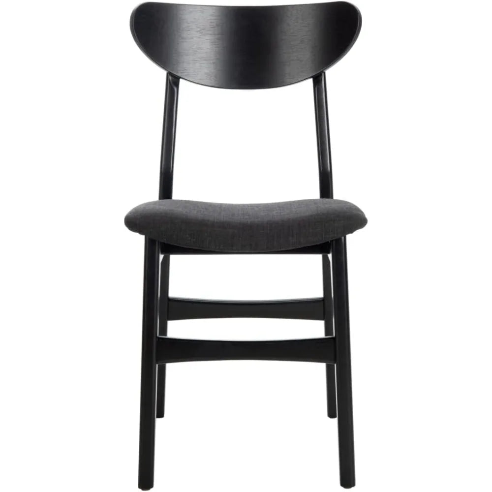 Black with Black Cushion Dining Chair, 2-piece Set