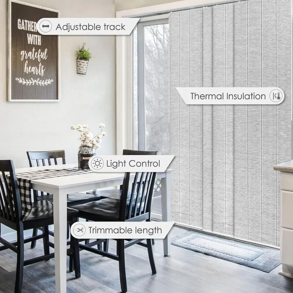 Adjustable Sliding Panel Track Blinds for Patio Doors