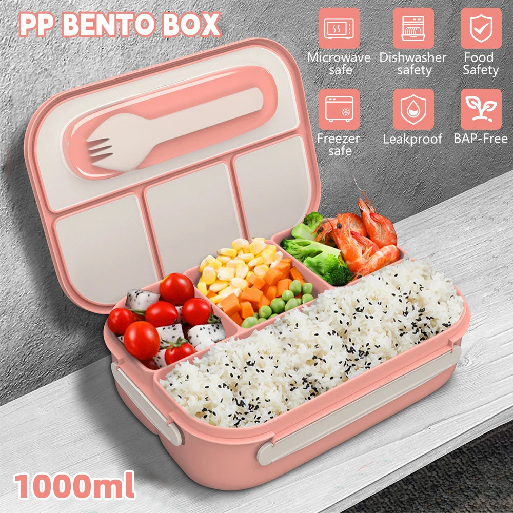 1300ML Microwave Lunch Box Bento Box Portable Food Storage