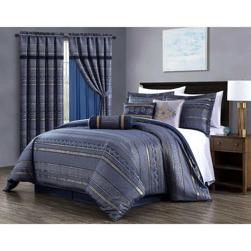 7-Piece Jacquard Comforter Set