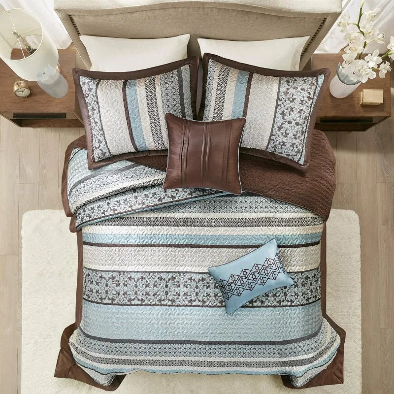 Reversible Quilted Bedspread Set