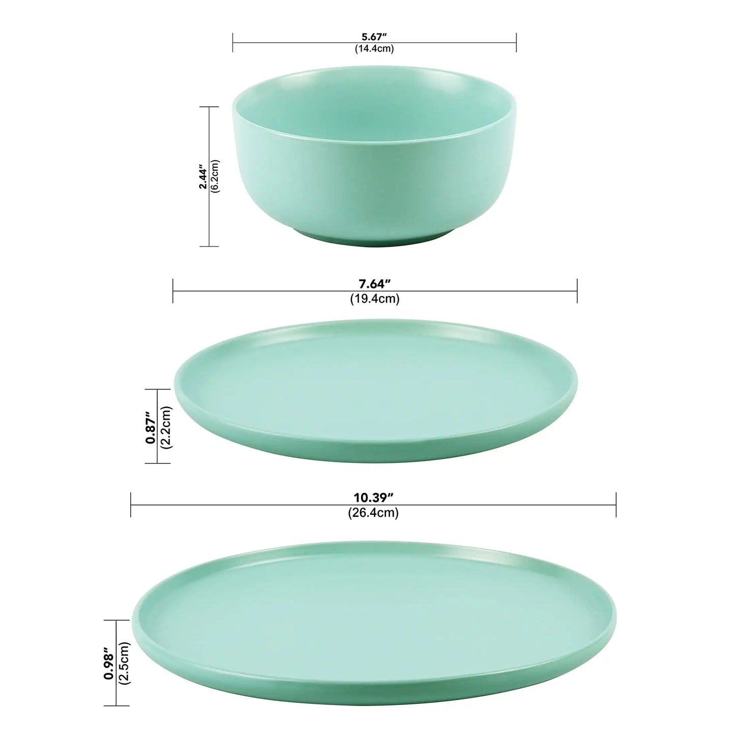Mint 12-Piece Stoneware Dinnerware Set