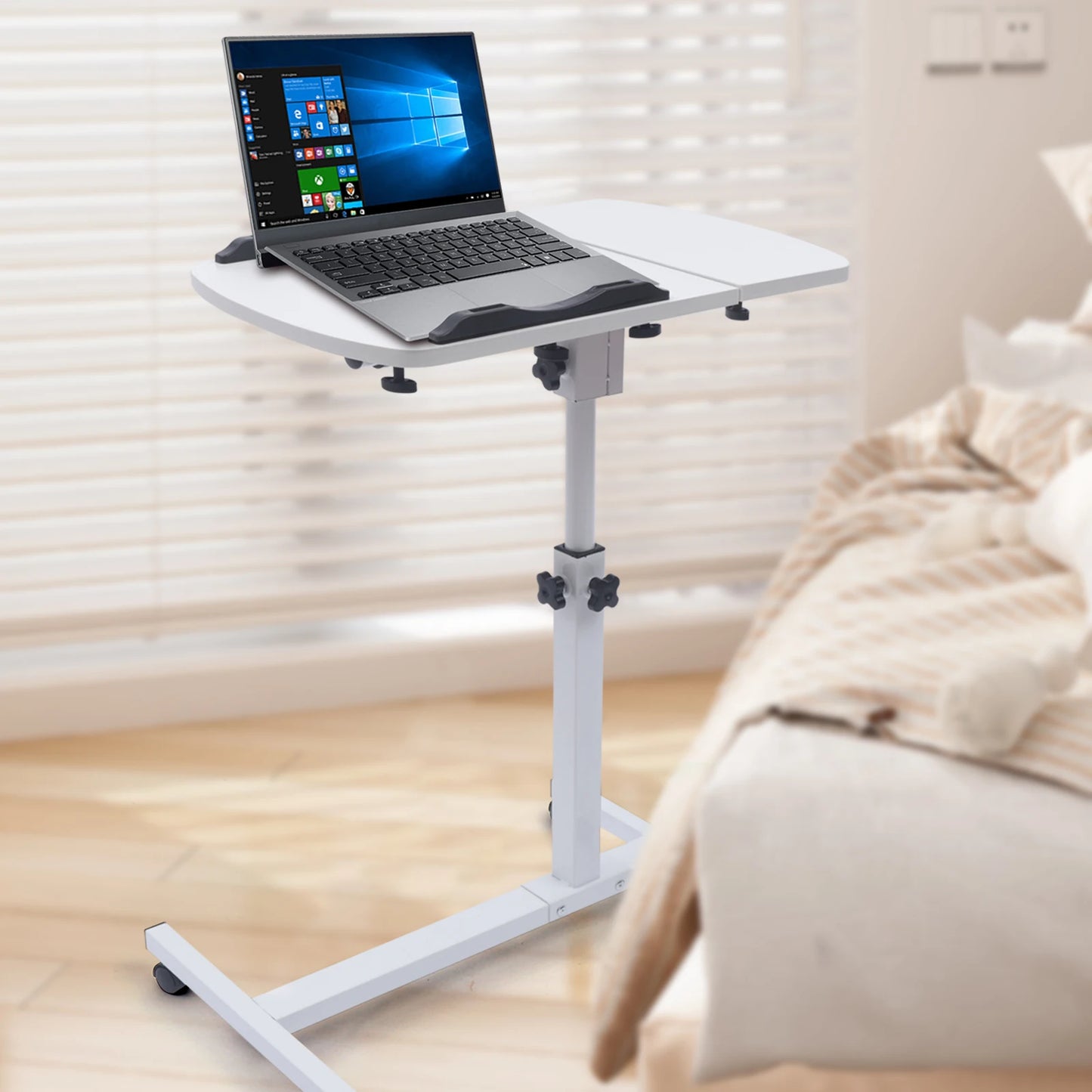 Laptop Sofa Rolling Desk. Adjustable Height, Angle Overbed