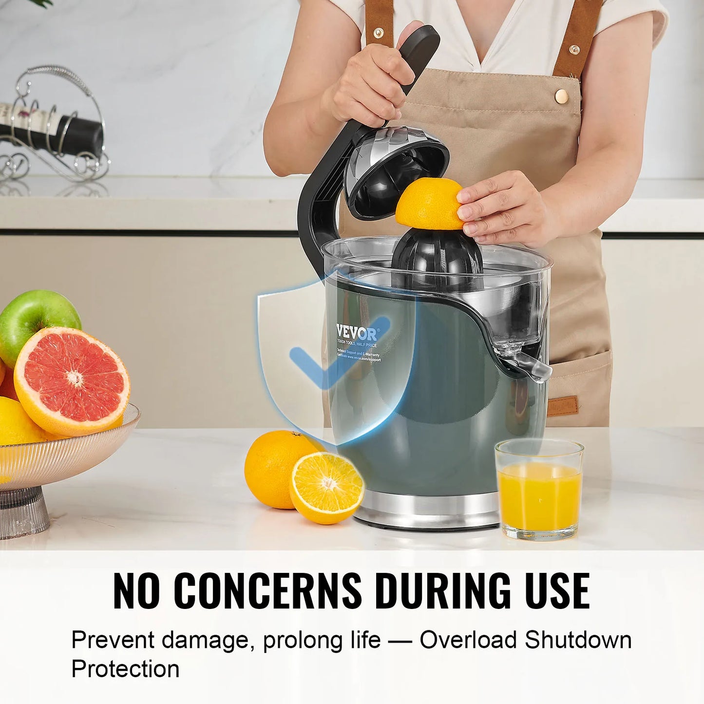 Electric Citrus Juicer with Two Size Juicing Cones