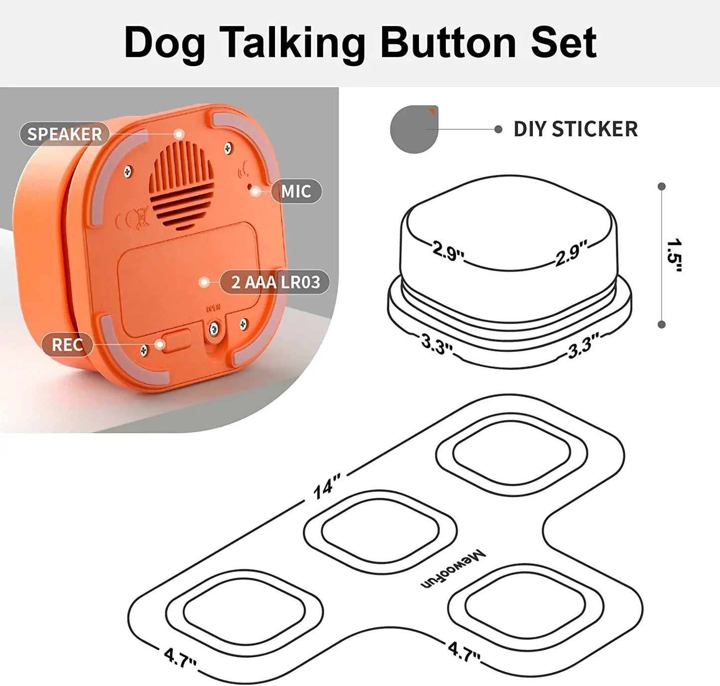 Dog Talking Communication Trainer Button