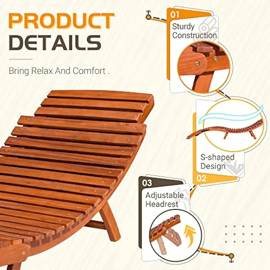 Chaise Lounge Chair with Adjustable Headrest