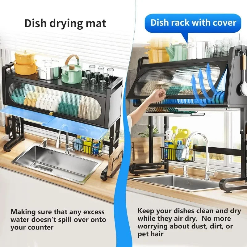Large Over The Sink Dish Drying Rack
