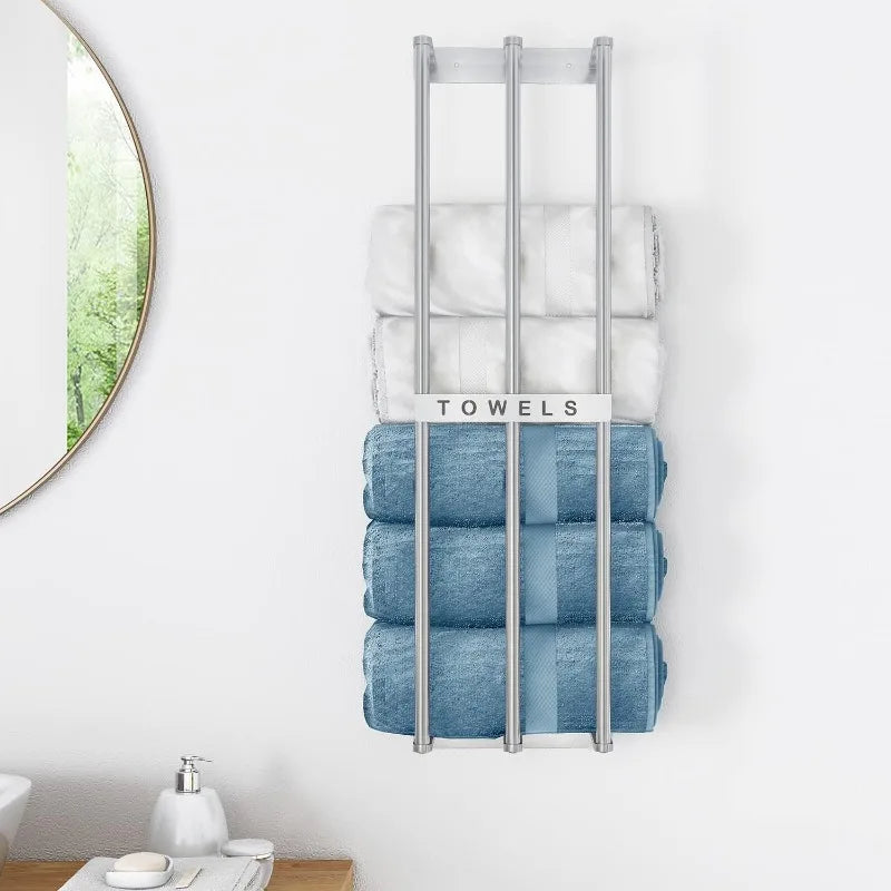 Bathroom Towel Wall Mounted Storage Rack