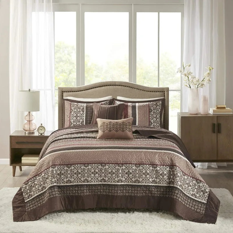 Reversible Quilted Bedspread Set