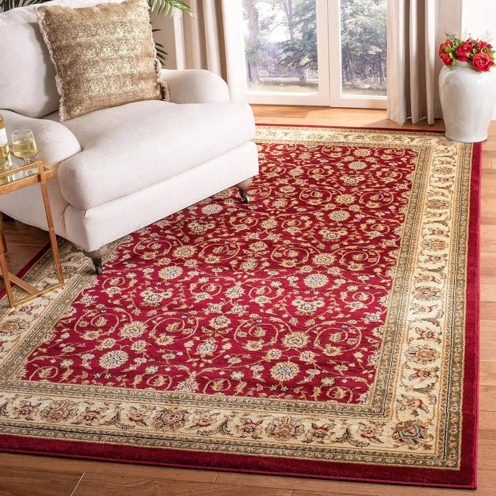 10'x14', Red & Ivory, Traditional Oriental Design Rug