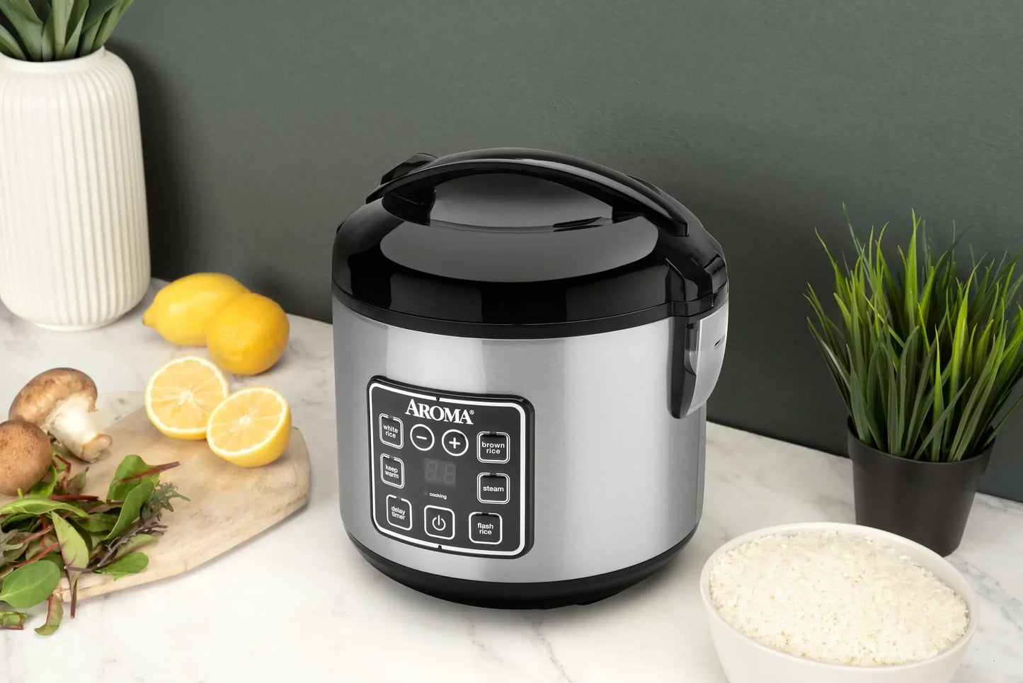 Aroma 8-Cup (Cooked) Rice & Grain Cooker