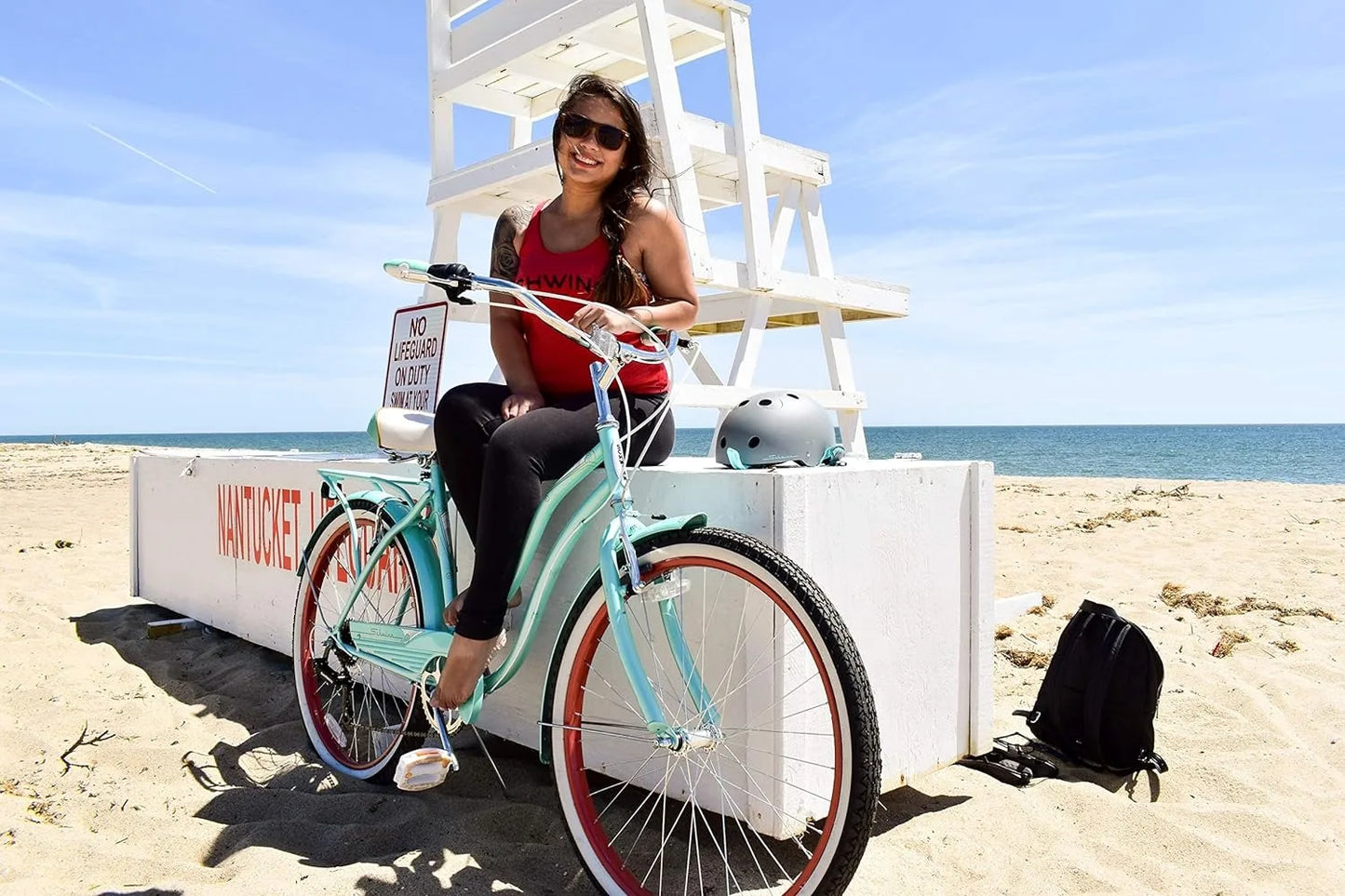 Adult Beach Cruiser Bike, 18-Inch Step-Through