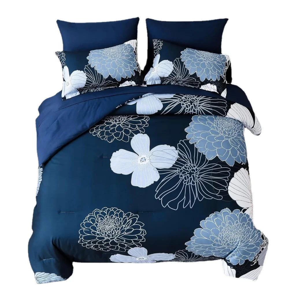 7-Pieces Bed-in-A-Bag, Complete Boho Bedding Set